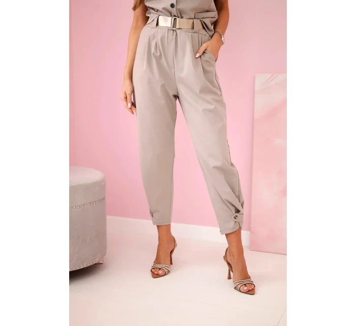 Set vesta + kalhoty tmavě béžová