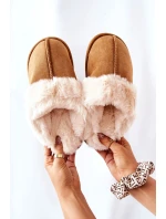 Dámské Pantofle s Kožešinou Camel model 21563577 - Boto