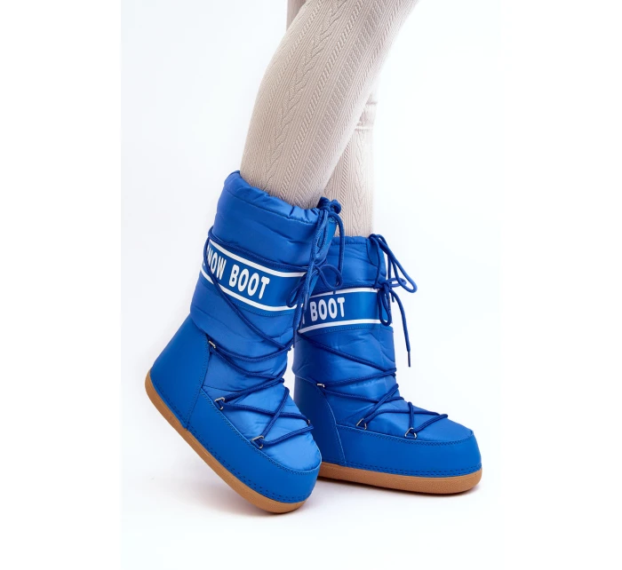 Damskie Wysokie Śniegowce Niebieskie Venila Damskie Wysokie Śniegowce Niebieskie Venila