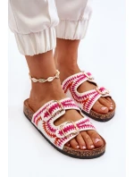 Damskie Klapki Na Korkowej Podeszwie Białe Fannea Damskie Klapki Na Korkowej Podeszwie Białe Fannea