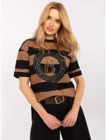 Blúzka CLM BZ 0004.50 čierna a béžová