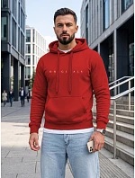 Pánská mikina s kapucí a potiskem ORIGINALS, červená, FashionStreet NX5151BX