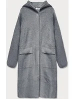 Šedý vlnený overal s kapucňou (B3006)
