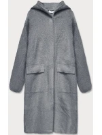 Šedý přehoz přes oblečení la s kapucí model 15834382 - S'WEST Šedý přehoz přes oblečení la s kapucí model 15834382 - S'WEST