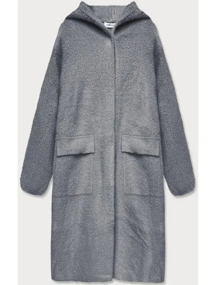 Šedý vlnený overal s kapucňou (B3006)