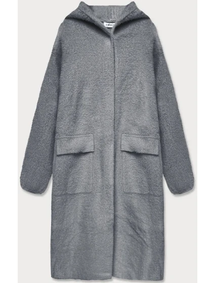 Šedý přehoz přes oblečení la s kapucí model 15834382 - S'WEST Šedý přehoz přes oblečení la s kapucí model 15834382 - S'WEST