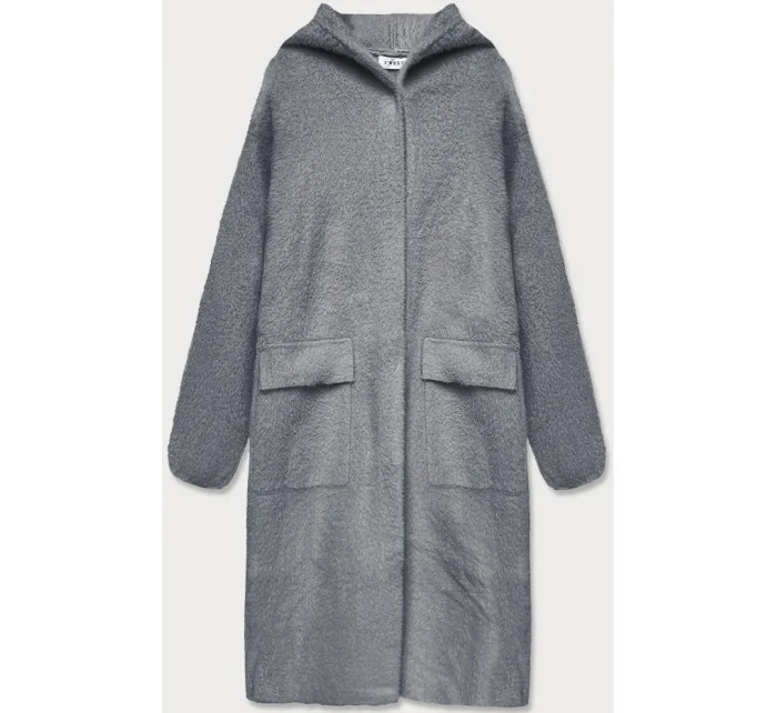 Šedý vlnený overal s kapucňou (B3006)