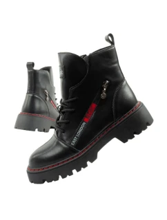 Lee Cooper dámske trapper topánky dámske zateplené kožené slingbacks čiernočervené dámske topánky