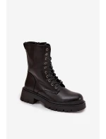 Dámské workery z eko kůže černé Calesia Dámské workery z eko kůže černé Calesia