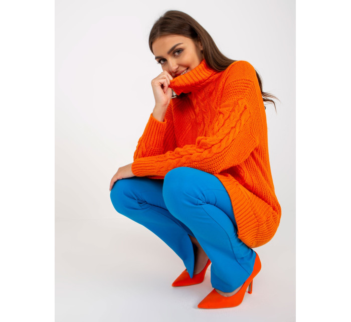 Dámsky sveter LC SW 8015 oranžový