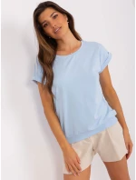 Bluzka RV BZ model 18694280 jasny niebieski - FPrice Bluzka RV BZ model 18694280 jasny niebieski - FPrice