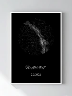 Personalizovaný magický fotorámik – 50x70 – hviezdna mapa
