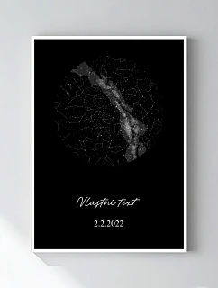 Personalizovaný magický fotorámik – 50x70 – hviezdna mapa