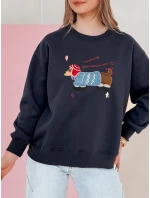 Dámská oversize mikina s výšivkou tmavě modrá Dstreet model 21989119 - FashionStreet