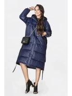 DŁUGA KURTKA ZIMOWA Z  GRANATOWA model 21242823 - Ann Gissy