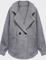 Šedý krátky prehoz z alpaky (CJ65)