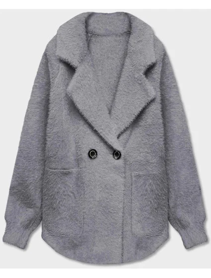 Krátky šedý prehoz cez oblečenie typu alpaka (CJ65) Krátky šedý prehoz cez oblečenie typu alpaka (CJ65)