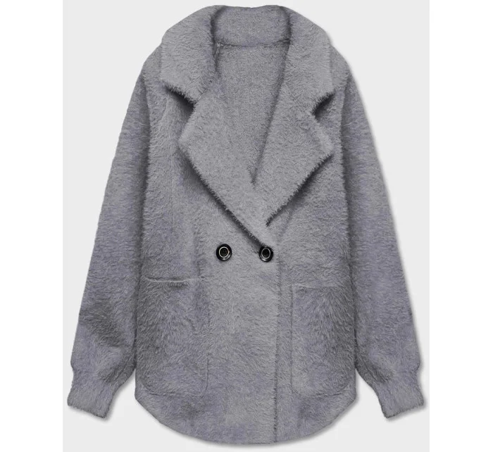 Krátky šedý prehoz cez oblečenie typu alpaka (CJ65) Krátky šedý prehoz cez oblečenie typu alpaka (CJ65)