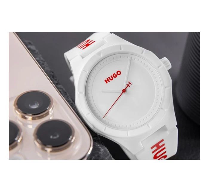 HUGO Lit For Him White 1530345 + BOX Pánske hodinky HUGO Lit For Him White 1530345 + BOX Pánske hodinky