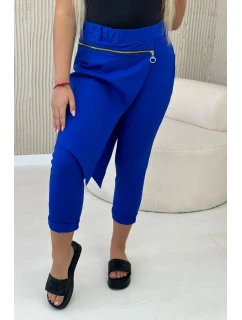 Punto Milano Zimní kalhoty s ozdobným zipem chrpově modrá