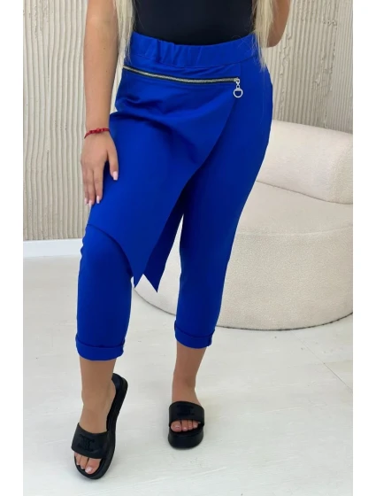 Punto Milano Zimní kalhoty s ozdobným zipem chrpově modrá Punto Milano Zimní kalhoty s ozdobným zipem chrpově modrá