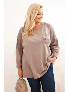 Dámská blůza Plus Size bavlněná s potiskem fango