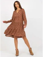 Šaty D73771M30361A4 hnedé Šaty D73771M30361A4 hnedé