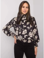 Blúzka DHJ BZ 8501.79 čierna a béžová Blúzka DHJ BZ 8501.79 čierna a béžová