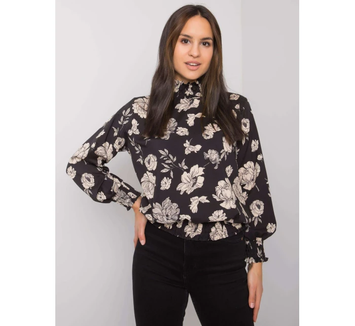 Blúzka DHJ BZ 8501.79 čierna a béžová Blúzka DHJ BZ 8501.79 čierna a béžová