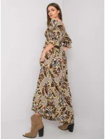 Šaty DHJ SK model 17614732 černá a béžová - FPrice Šaty DHJ SK model 17614732 černá a béžová - FPrice