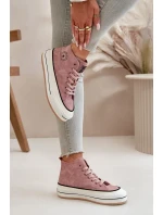 Zateplené dámske tenisky na platforme z eko kože Big Star Pink Zateplené dámske tenisky na platforme z eko kože Big Star Pink