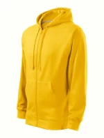Trendy mikina na zips Pánske žlté