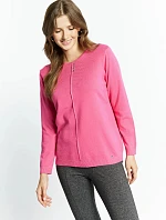 Dámsky sveter QNS0390-004 Dark Pink - Monnari