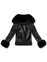 Dámská bunda ramoneska s límcem černá model 21803134 - Good looking Dámská bunda ramoneska s límcem černá model 21803134 - Good looking