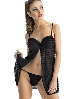 Babydoll & tangá SL020 black - Roxie Luve
