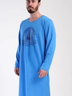 Pánska nočná košeľa s dlhým rukávom Jachting