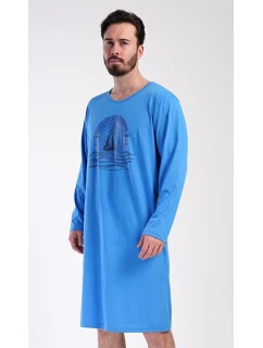 Pánska nočná košeľa s dlhým rukávom Jachting