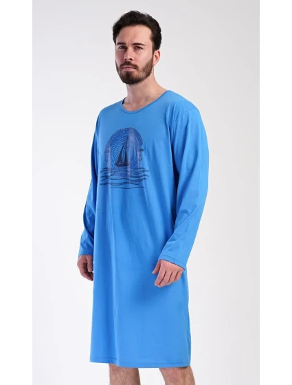 Pánska nočná košeľa s dlhým rukávom Jachting Pánska nočná košeľa s dlhým rukávom Jachting