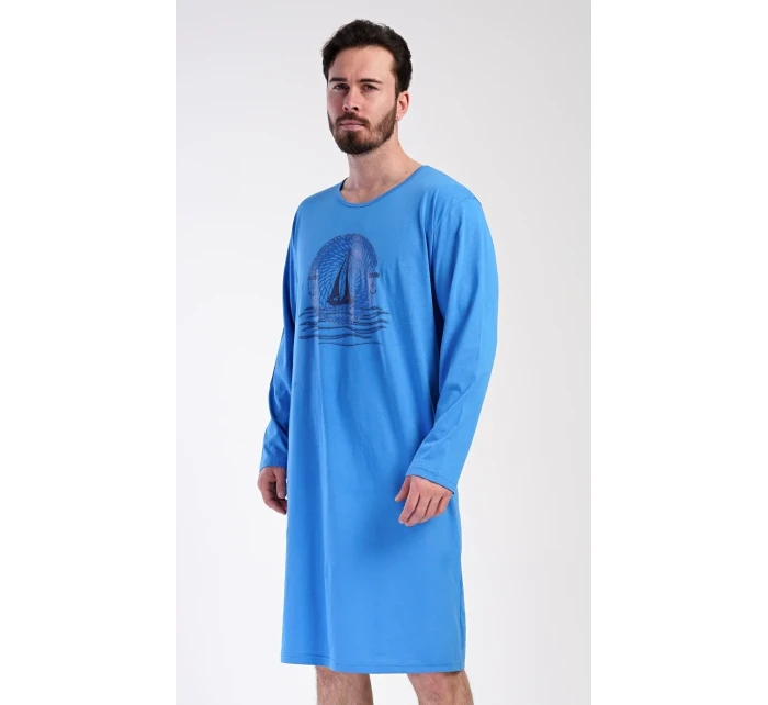 Pánska nočná košeľa s dlhým rukávom Jachting Pánska nočná košeľa s dlhým rukávom Jachting