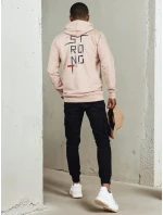 Pánská mikina s kapucí béžová Dstreet model 21976120 - FashionStreet