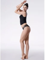 Dámské kalhotky Julimex Tanga Peggy Brown S-XL