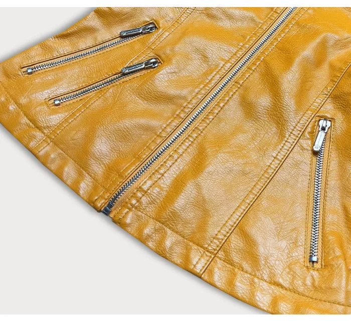 Žltá bunda ramoneska so stojačikom (B14-7) Žltá bunda ramoneska so stojačikom (B14-7)