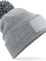 Beechfield B 443 Pletená čiapka Snowstar® 53.0443 melírovaná šedá/čierna