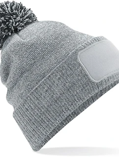 Beechfield B 443 Pletená čiapka Snowstar® 53.0443 melírovaná šedá/čierna