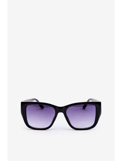 Damskie Okulary Przeciwsłoneczne Z Ozdobnymi Detalami UV400 Czarne