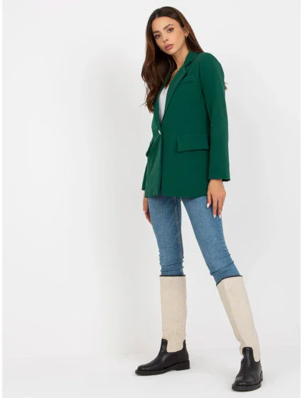 Dámska bunda DHJ MA 15556 tmavo zelená