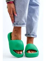 Dámské lehké pěnové pantofle na platformě Zelene Milton Dámské lehké pěnové pantofle na platformě Zelene Milton