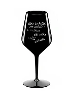 SVAŘÁČEK - černá nerozbitná sklenice na víno 470 ml