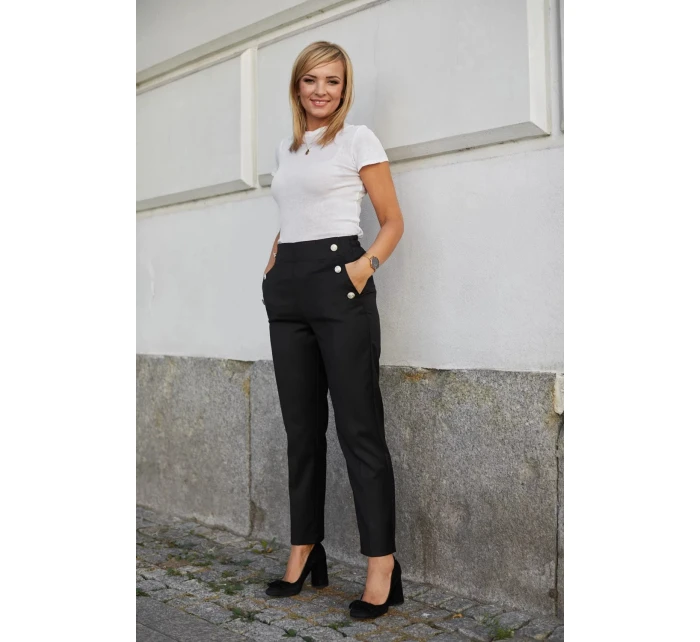 Dámské kalhoty model 18590129 černé - La Aurora Dámské kalhoty model 18590129 černé - La Aurora