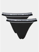 Dámske tangá 2Pack 164522 4R227 00020 Black - Emporio Armani